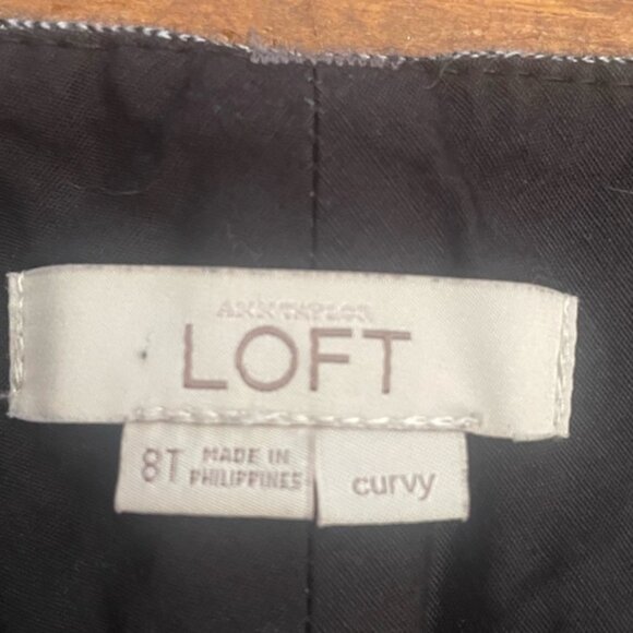 Loft Curvy Grey Straight Knee Length Pencil Skirt - Picture 4 of 11